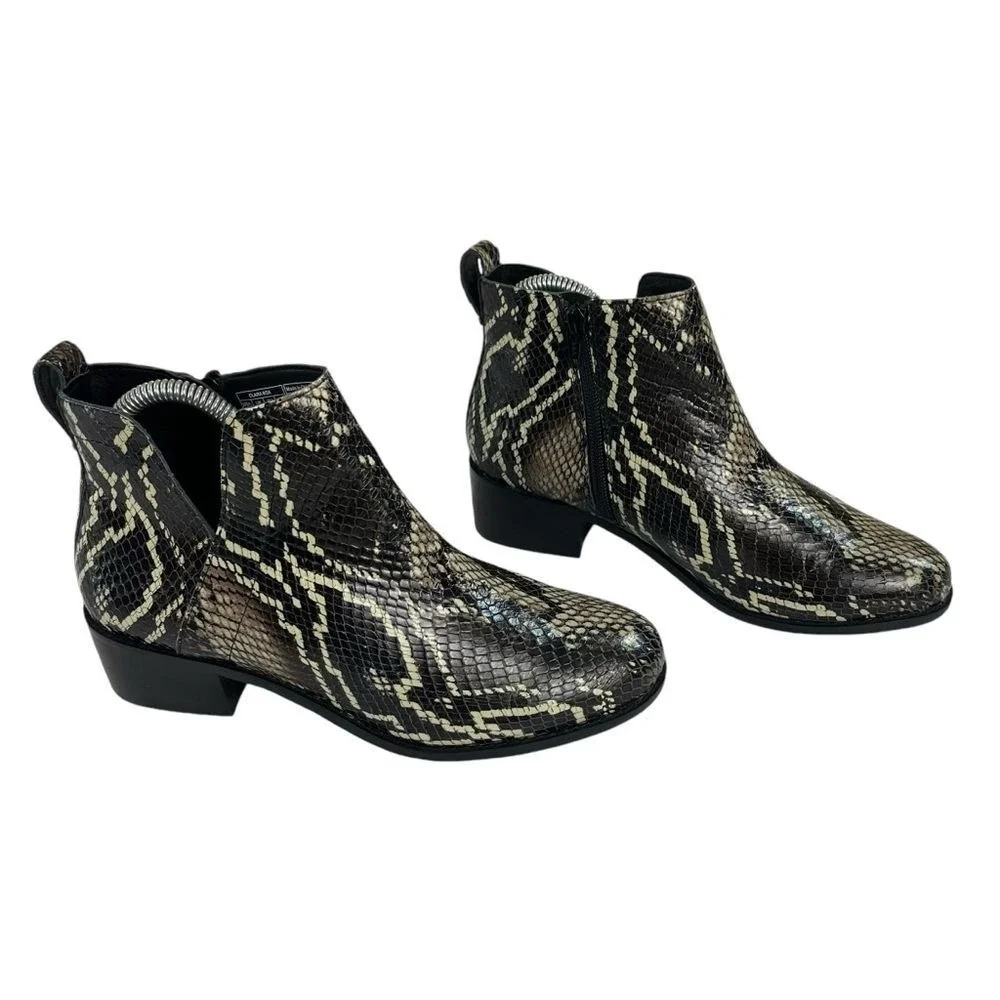 Vionic Clara Boa Snakeskin Ankle Boots Sz 7 Retro Y2K Minimallist Chic Y2K Boots